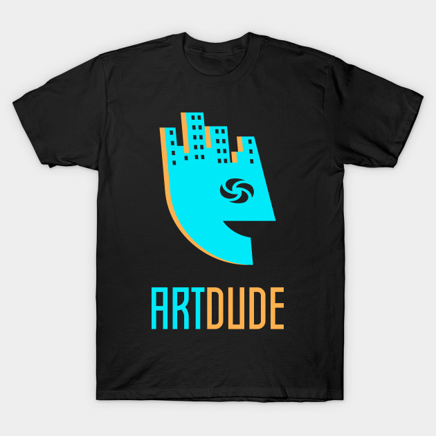 YourArtDude Logo In Lt. Blue And Orange by yourartdude